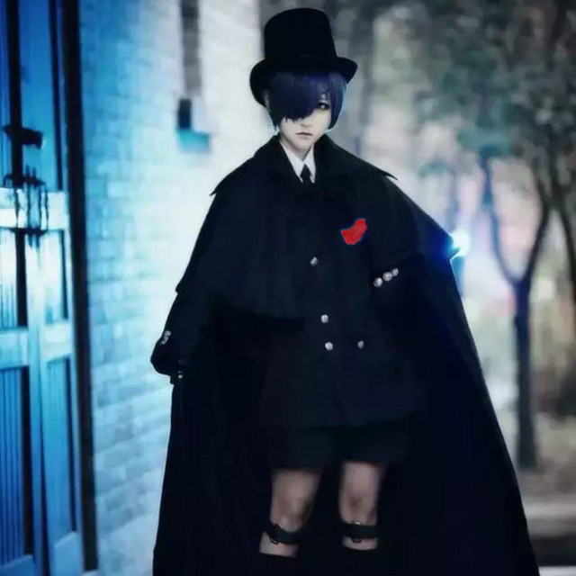 Anime Kuroshitsuji Preto Mordomo Ciel Phantomhive Cosplay Traje